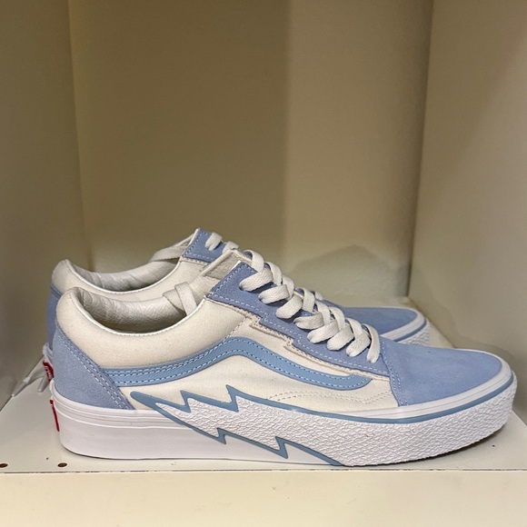 Vans Shoes - Vans Sky Blue and White Women's Sneakers